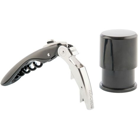 Koala Set di sacaorchos e pompa Oro cavatappi e Tapon di cottura sottovuoto, Nero (1/5)
