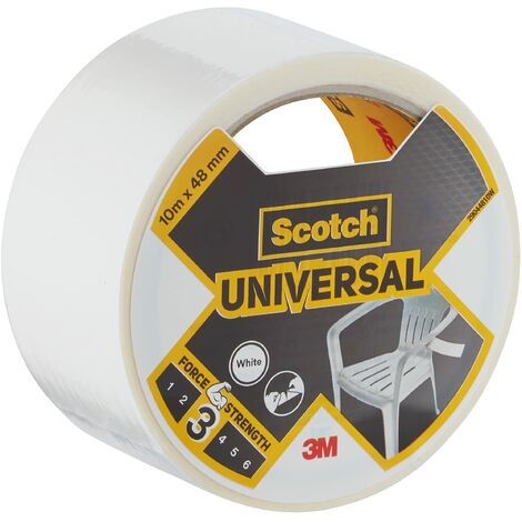 Scotch 4101W10 Nastro Adesivo Telato, Bianco