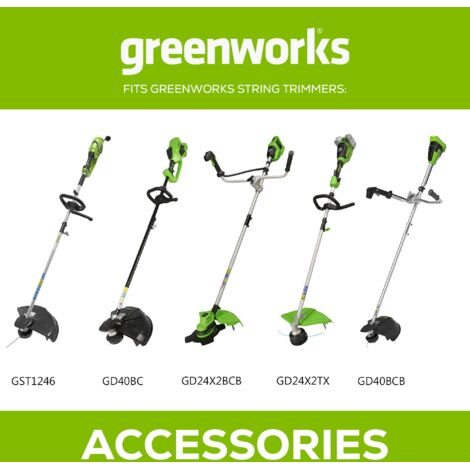 Greenworks Original Accessorio Decespugliatori Per Greenworks Tagliabordi Gst1246 Gd40bc Gd40bcb Gd24x2bcb Gd24x2tx Serie 50780361 - 4