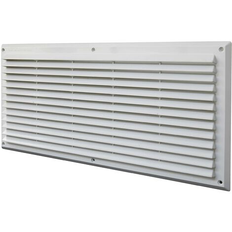 La Ventilazione A5023B Griglia di Ventilazione in Plastica Rettangolare da Sovrapporre, bianco, 500x227 mm