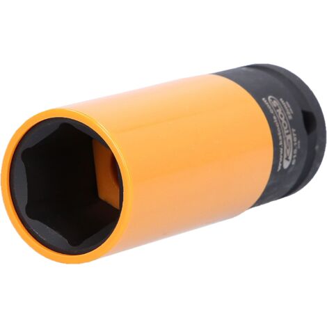 KS Tools 515.1077 Bussola per Avvitatori ad Impulsi per Cerchi in Lega, Lunga, 22 mm, 1/2"