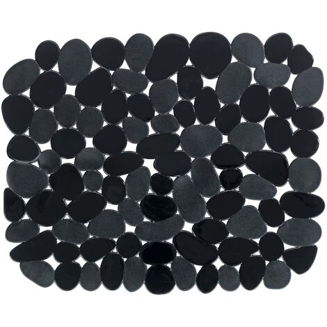 WENKO Tappetino per lavello Stone Nero, protegge il lavello, tagliabile su  misura, in plastica, 31 x 26 cm, colore nero
