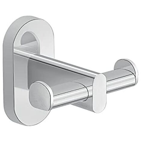 Appendiabiti doppio da muro in acciaio inox e Cromall 5326 Gedy serie FEBO Cromato