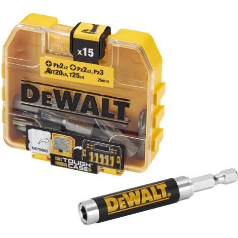 DEWALT DT71573-QZ - Set di accessori TOUGHCASE – Punte di avvitamento – PH2 x2, PZ2 x2, PZ3, T20 x6, T25 x4 – per trapano a vite
