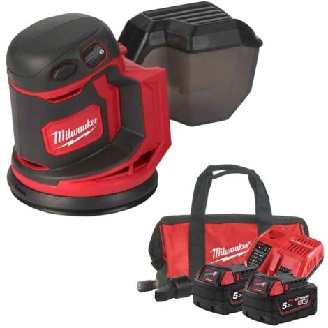 Milwaukee 4933464229 Levigatrice Rotoorbitale 18 Volt 5,0Ah 125Mm Tecnologia Fuel