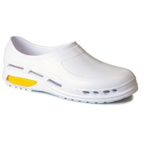 Gima - Scarpa Professionale Leggera da Lavoro, Aerate, Anatomiche, Antishock, Antiscivolo, Antistatiche, Senza Lattice, Colore Bianco, Misura EU 35, 1 Paio (1/4)