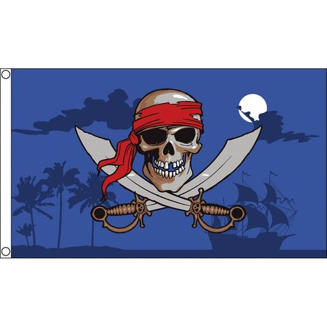 Bandiera Pirata 150x90 Cm AZ FLAG - Poliestere Per Bambini, Con Occhielli