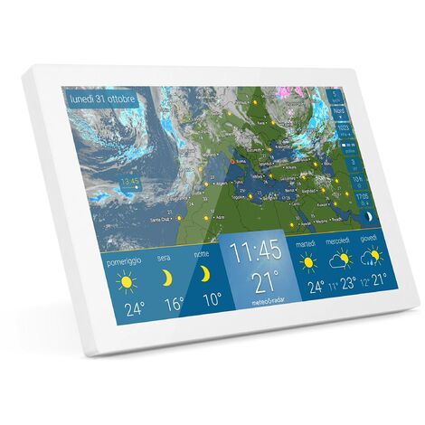 meteo & radar home - Stazione meteorologica wireless per interni - Facile da usare, previsioni del tempo su display a colori, allerte meteo, radar precipitazioni, vento e temperature