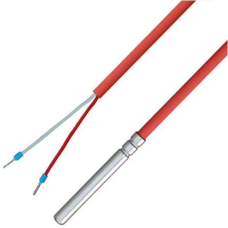 iOVEO 036HS01210 - PT100 - Sonda di temperatura con cavo in silicone fino a 200 °C, 10 metri