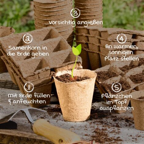 Dischi Di Coltivazione In Cocco Senza Torba - 50 Pezzi Per Semina E Germinazione