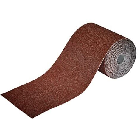 Rotolo Carta Abrasiva Vetrata 5 Mt 115 mm Grana 40 60 80 120 180 240 Wolfcraft - Grana: 40