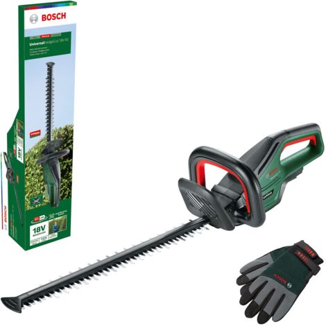 Bosch Home and Garden Tagliasiepi a batteria UniversalHedgeCut 18V-50 (senza batteria, sistema da 18 Volt, lunghezza lama 50 cm, con guanti da giardinaggio XL inclusi, in confezione di cartone) (1/5)