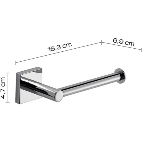 Porta Carta Igienica Ad Arco Generoso – Acciaio Inox 304 Nero, Supporto Extra Largo (3 Cm) Per Rotoli XXL, Design Salvaspazio, Facile Da Pulire