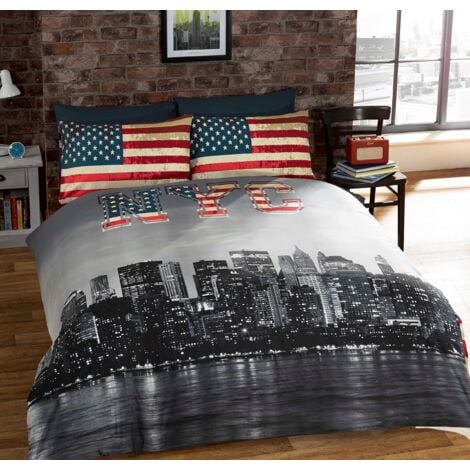 New York King-Size Set biancheria da letto matrimoniale