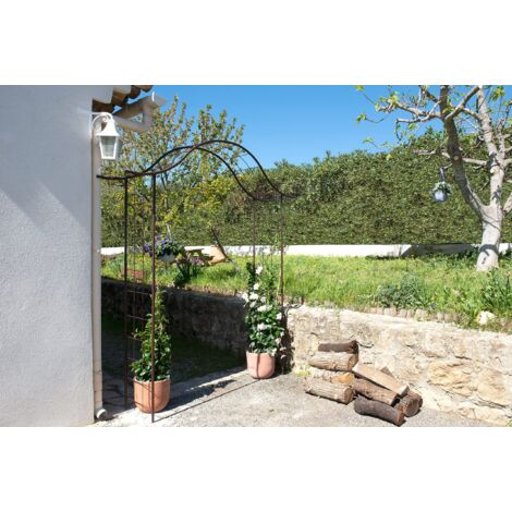 Arco Per Piante Rampicanti In Metallo - Struttura In Ferro Anticato 180x50x250 Cm Per Giardino - Foto 8