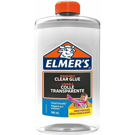 Elmer's Colla Vinilica Trasparente, Lavabile E Adatta Ai Bambini, Ottima  per Realizzare Slime, 946 ml, 1