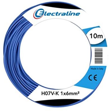 Electraline 15301 Cavo Unipolare N07V-K, Sezione 1x6 mm, 10 mt, Blu (1/2)