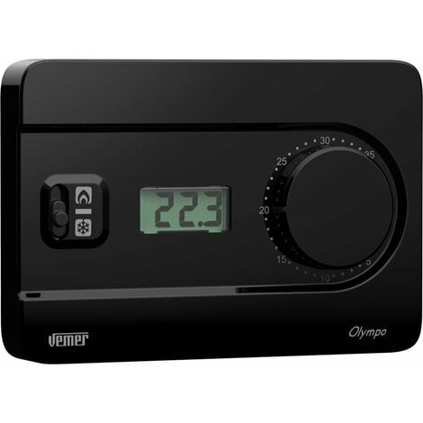 VEMER VE757800 OLYMPO LCD - Termostato Ambiente da Parete con