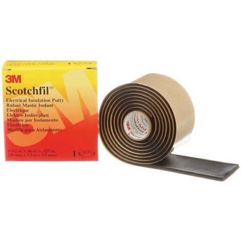 3M 80000 80610833727 Scotchfil - Nastro adesivo di mastice elastomerico elettroisolante, 38 m, colore: Nero