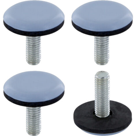 cyclingcolors 4x piedini piedi mobili Teflon regolabile piede PTFE tondo tavolo protezione pavimento filtrini (M8)