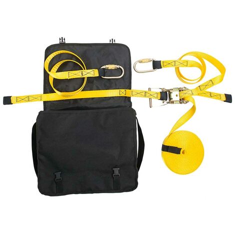 Portwest Temporary Orizzontale Lifeline, Colore: Giallo/Nero, Misura: Reg, 20 metri