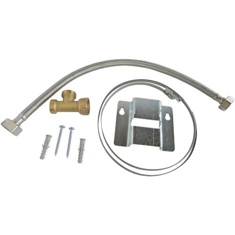 Kit Collegamento WC Completo - Rubinetto 1/4 Di Giro, Flessibile 3/8" E Giunti, Nichel - Foto 3