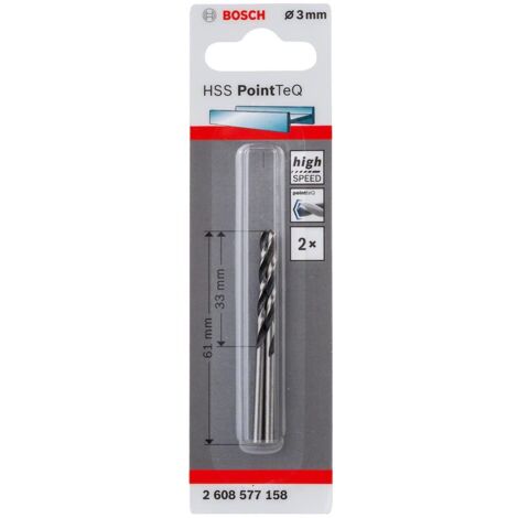 Punta da trapano HSS-pointteq 3,0 mm, 2 pezzi - B 2608577158