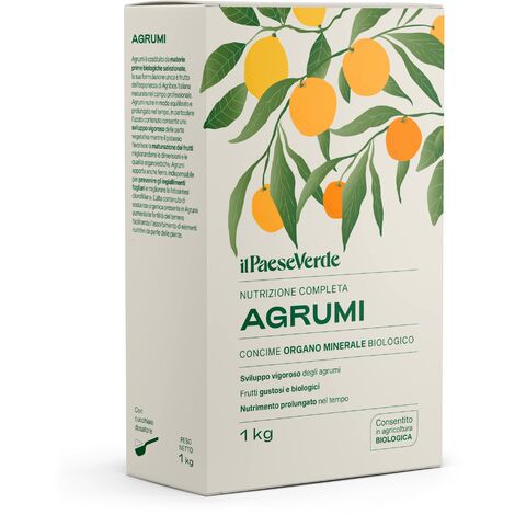 Il Paese Verde Concime Per Agrumi 1kg - Concime Granulare Per Limoni E Arance. Aiuta Lo Sviluppo Della Pianta E Migliora Il Gusto Dei Frutti. Fertilizzante Agrumi Biologico.