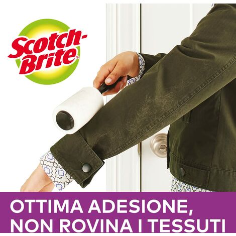 Scotch-Brite Pet Extra Sticky, Spazzola Extra Adesiva per Rimuovere i Peli  Degli Animali Domestici + 4 Ricariche, 240 Fogli Totali