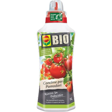 COMPO BIO Concime Liquido per Pomodori, Ricco in Potassio, Consentito in agricoltura biologica, 1 l (1/4)