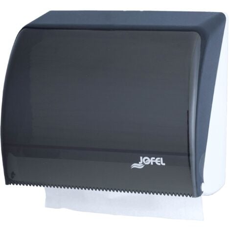 Distributore Asciugamani Jofel A Muro - Doppia Funzione Per Rotoli E Zigzag, 400 Pezzi O 90m, ABS Resistente, Modello AH45000 Bianco - Foto 12