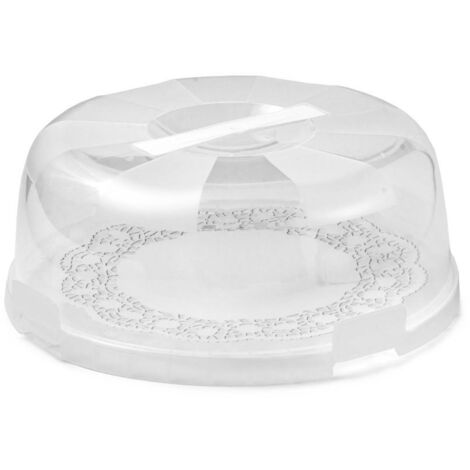 Snips - Porta Torta con Coperchio Délice, con Vassoio da Portata Integrato e 4 Chiusure, Piatto Porta Torte, Crostata, Dolci con Campana e Manico Ergonomico, Altezza 9x28 Diametro Bianco Made in Italy (1/5)
