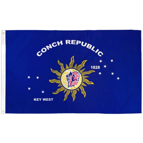 Key West 1828 Conchiglia Repubblica Bandiera Striscione 3' X 5 - Foto 8