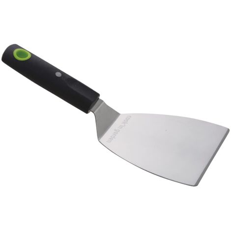 Cook'in garden - Spatola Bilanciata e Magnetica Corta - Inox e Manico Soft Touch - Accessorio Ideale per Barbecue e Plancha a Gas - Utensile da Cucina per Esterni