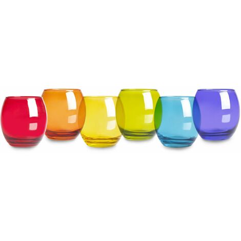 Excelsa San Josè Set 6 Bicchieri Acqua, Vetro, Multicolore, 40.5 cl (1/4)