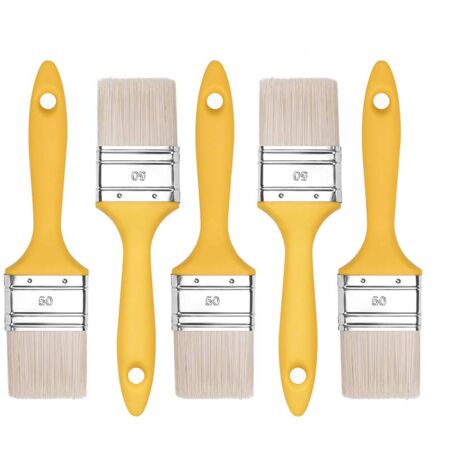 M7 Flachpinsel-Set 5-teilig, Breite 50mm-5 Stück, Malerpinsel Set mit Kunststoffgriff, Lackierpinsel 5PCS, Serie 37, A0200-370550 (1/5)