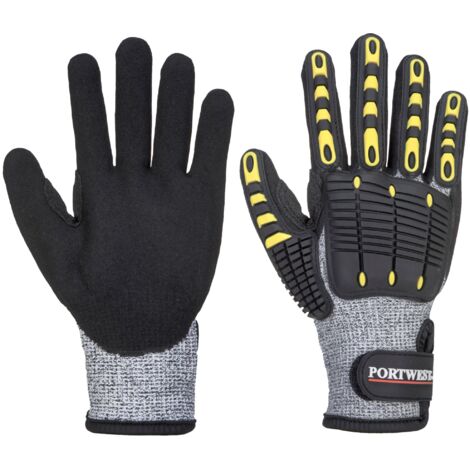 Portwest Guanto anti-taglio e anti-urto, taglia: XXXL, colore: grigio/nero, A722G8RXXXL