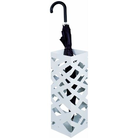 Portaombrelli Salvaspazio Moderno in Metallo Umbrella Bianco 52 cm