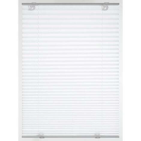 GARDINIA Tenda plissettata Solo con ventose, Tenda pieghevole opaca, Parti per il montaggio incluse, 2 Binari in alluminio, Bianco, 60 x 130 cm (LxH)