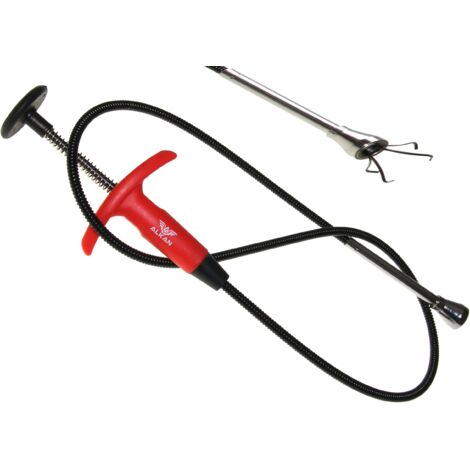 2 in 1 pinza flessibile per artigli/artigli di sollevamento/strumento di presa (sistema di pressione a molla) con sollevatore magnetico ad anello, 94 cm, extra lungo