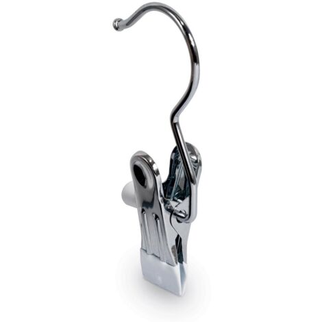 Appendini Con Pinze Antiscivolo – Set Da 50 Pezzi, Ganci In Metallo Cromato Con Morsetti Regolabili, Per Pantaloni E Gonne - 4