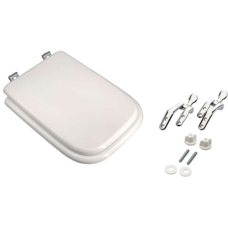 Sedile Wc Copri Water Universale Frizionato Bianco Mdf Chiusura Rallentata 84533675 - Foto 12