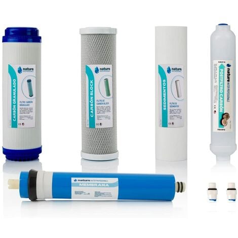 Confezione da 4 filtri universali per osmosi inversa domestica e membrana  Vontron 75GPD - Filtri acqua per