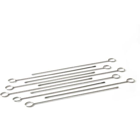 Set di 4 spiedini in acciaio inox