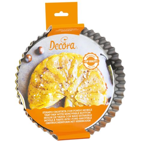 Decora 0070016 Stampo Crostata Fondo Mobile Antiaderente, Acciaio, Grigio (1/5)