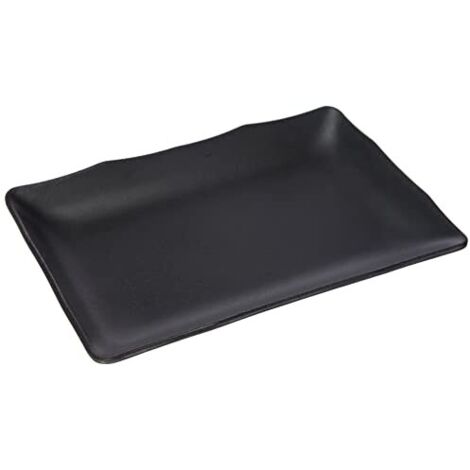 Lacor-Piatto rettangolare in melamina, colore: nero 25 x 17 x 3 cm (1/4)