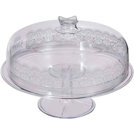 Cosmoplast Alzata con Cop Homesweethome BB Arredo Tavola Tessili, plastica, Bianco (1/4)