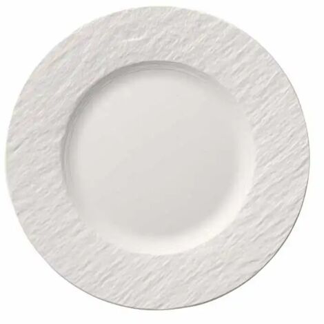 Villeroy & Boch Manufacture Rock Piatto da Dessert, Porcellana Premium, Bianco, 22 cm