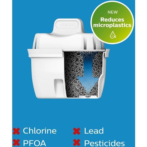 Phillips AWP213 Filtro dell'acqua Micro X-Clean, cartucce per filtrazione  dell'acqua, compatibile con brocche