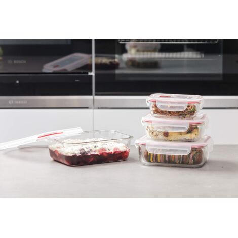 Vtopmart Set Di 5 Contenitori Vetro Per Alimenti Con 2 Scomparti,10 - Foto 2